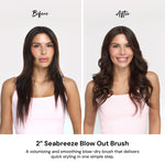 2 inch Blow Out Brush infographic Nude Pink before after