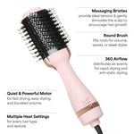 3inch Blow Out Brush infographic Nude Pink