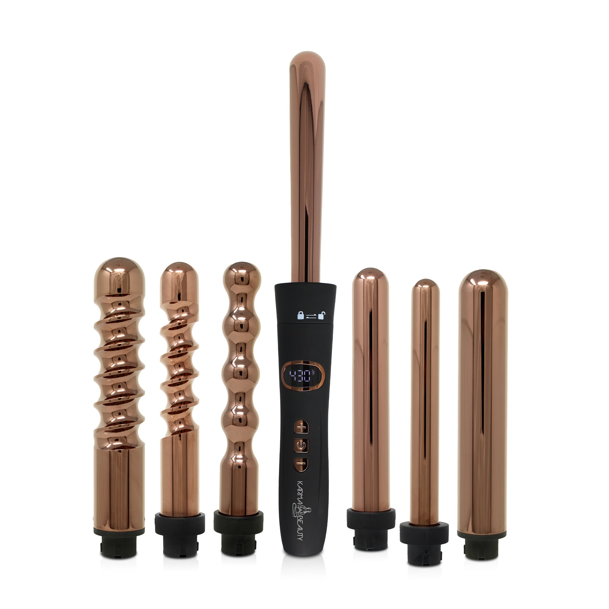 Glam Curl 7-in-1 Titanium Hair Curling Wand – Karma Hair Beauty