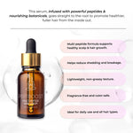Peptiboost multi-peptide hair serum bottle with dropper on a white background