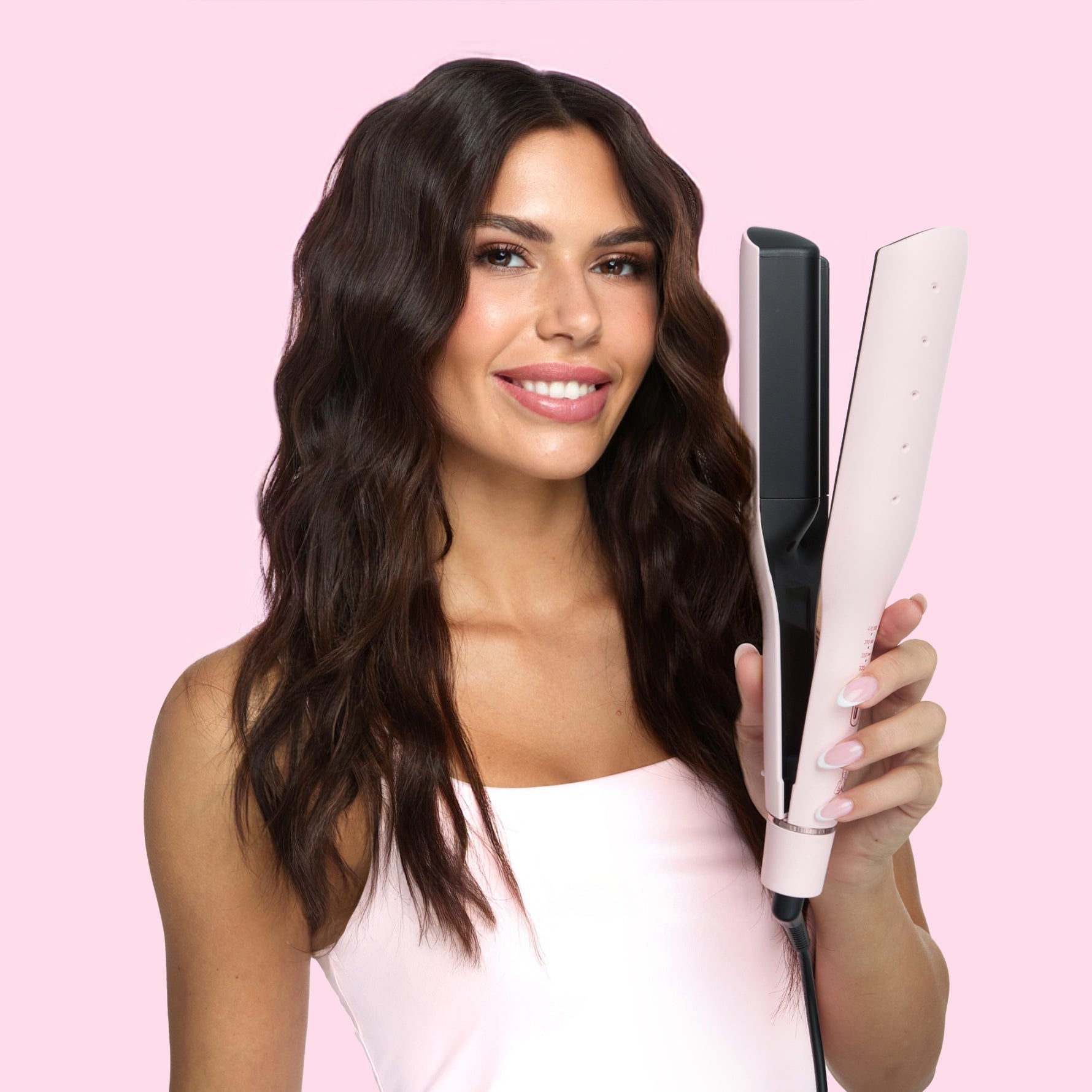Women holding Hair Waver tools